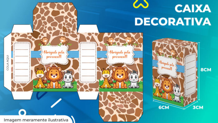Digital - Caixa decorativa - Savana