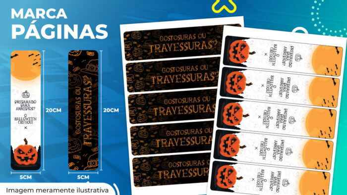 Digital - Marca páginas - Halloween/Dia das Bruxas
