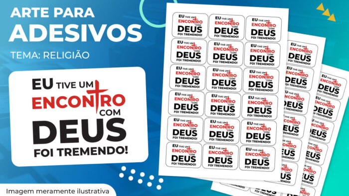Arte adesivo: Eu tive um encontro com Deus
