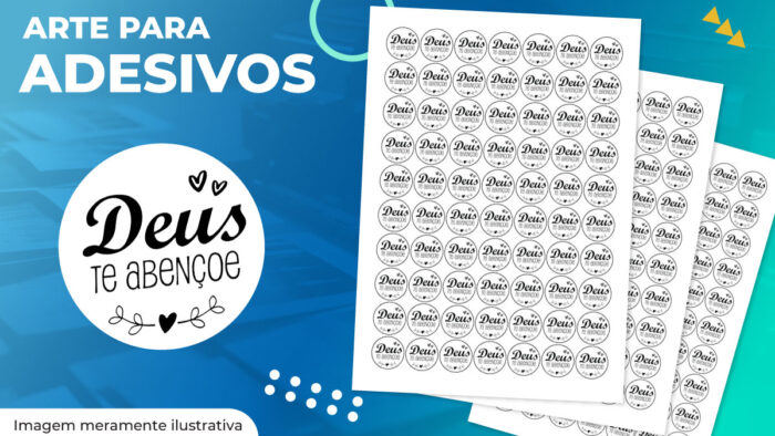 Arte adesivo: Deus te abençoe