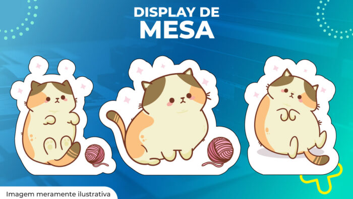 Digital - Display de mesa - Gato fofo