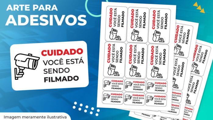 Arte adesivo: Cuidado você está sendo filmado