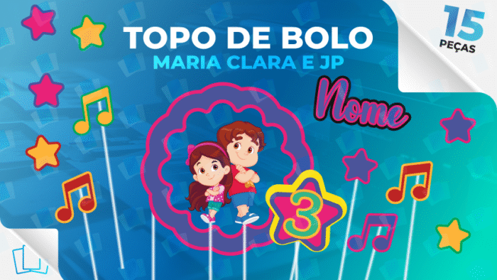 Topo de Bolo - Maria Clara e JP