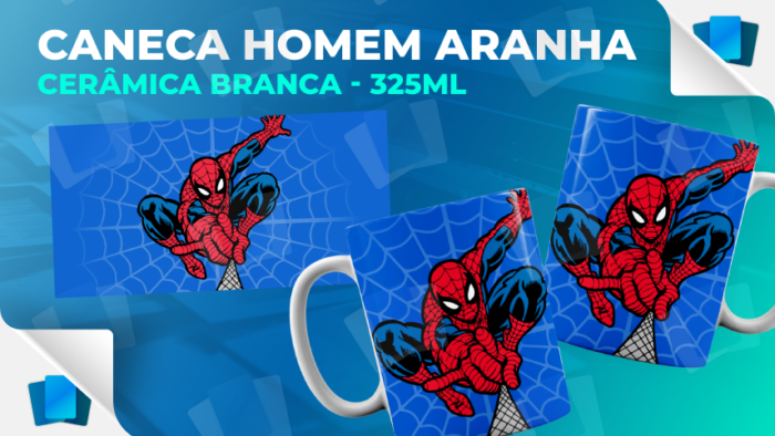 Caneca Homem aranha - Branca - 325ml