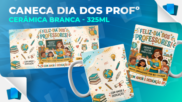 Caneca Dia dos professores - Branca - 325ml