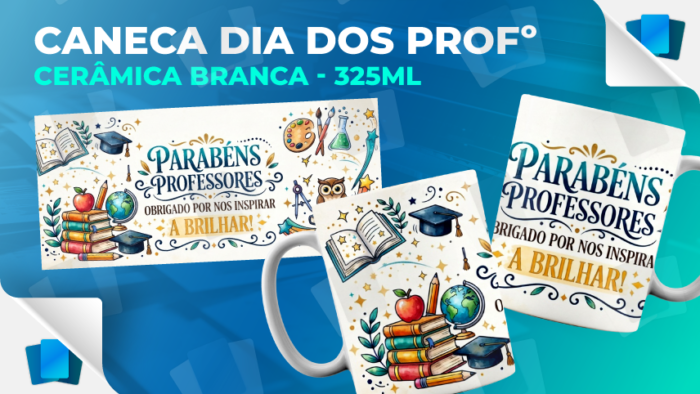 Caneca Dia dos professores - Branca - 325ml