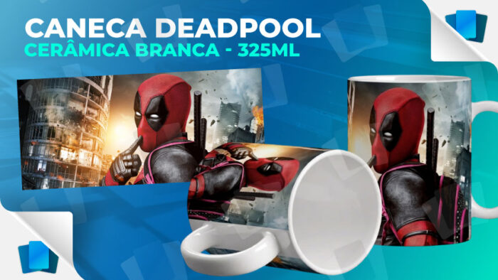 Caneca DeadPool - Branca - 325ml