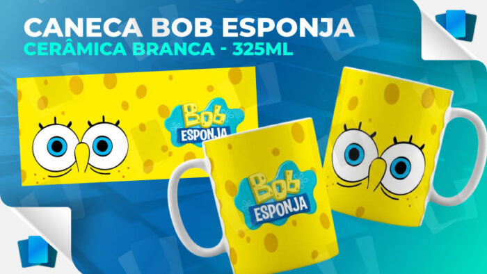 Caneca Bob Esponja - Branca - 325ml