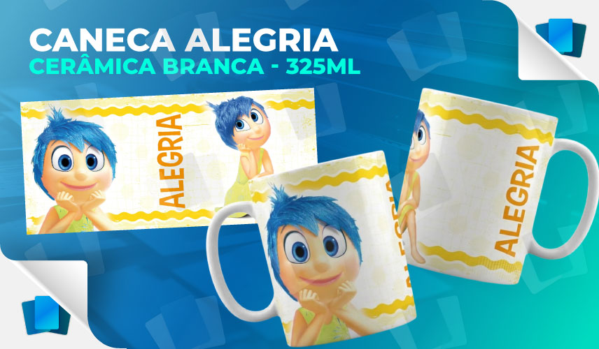 Caneca Alegria - Branca - 325ml