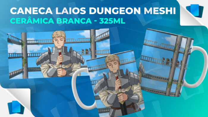 Caneca Laios Dungeon Meshi - Branca - 325ml