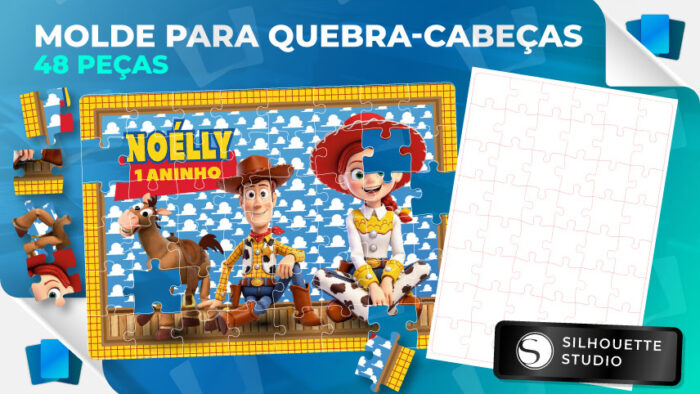 Corte para Quebra-Cabeças Silhouette Studio - 48 peças