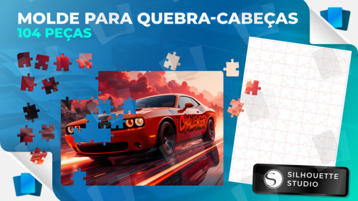 Corte para Quebra-Cabeças Silhouette Studio - 104 peças