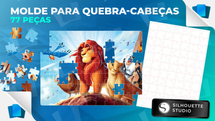 Corte para Quebra-Cabeças Silhouette Studio - 77 peças