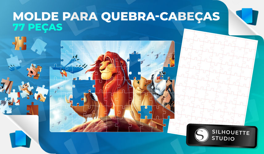 Corte para Quebra-Cabeças Silhouette Studio - 77 peças