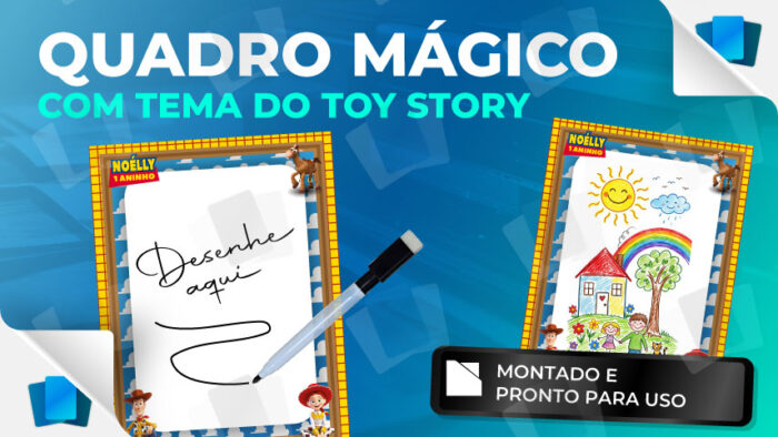 Kit com 10 Quadros mágico Toy Story frente e verso