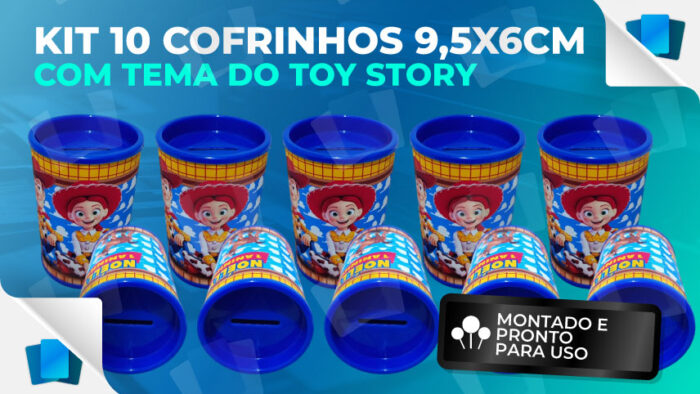 Kit 10 Cofrinhos 9,5x6cm Toy Story